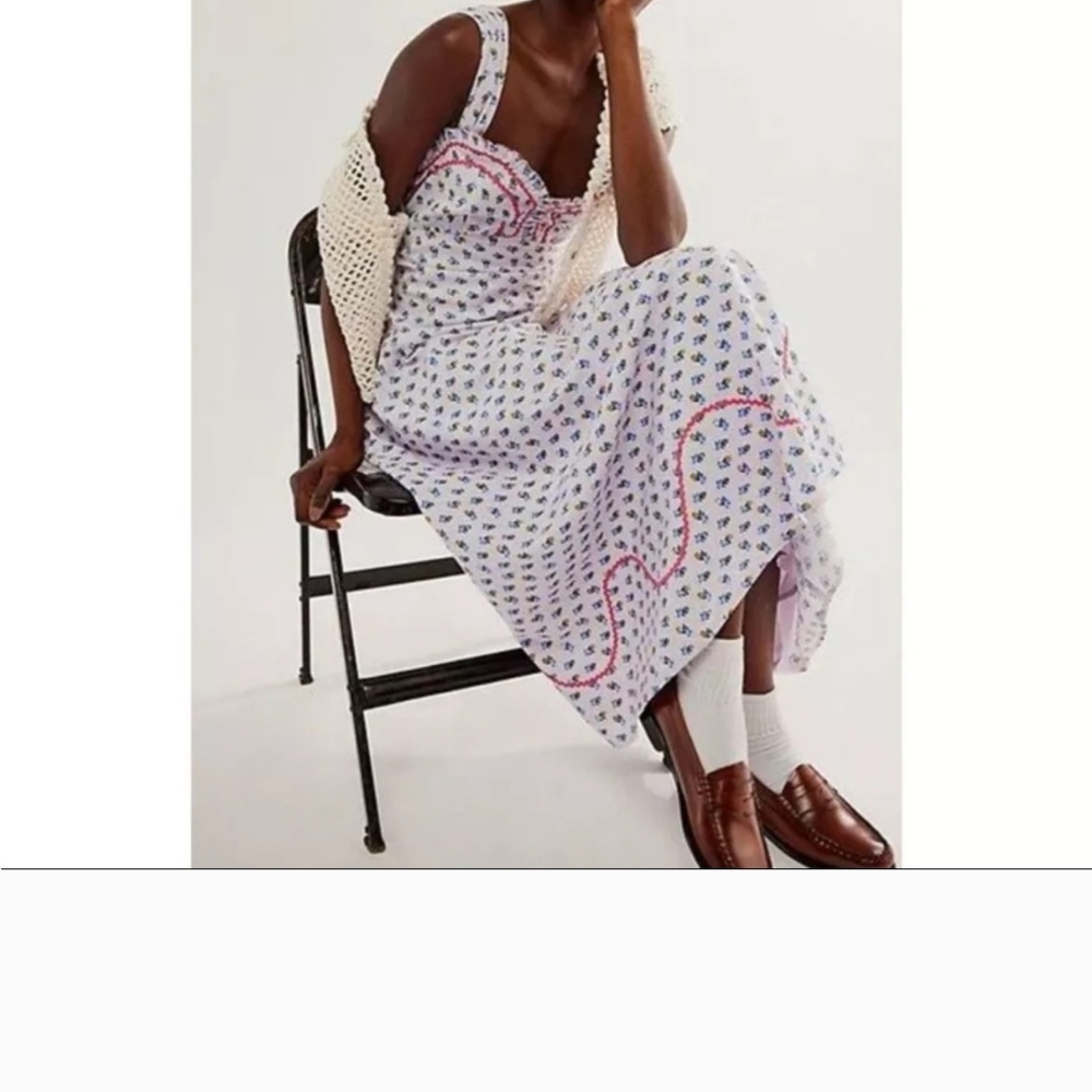 Free People Sweet Hearts Midi Dress XS